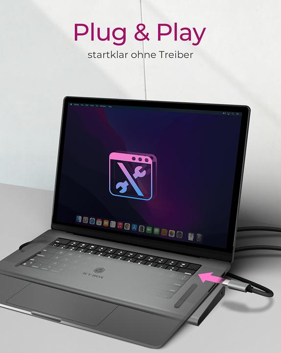 Produktbild Icy Box IB-DK2106-C (USB-C, 1 Ports)