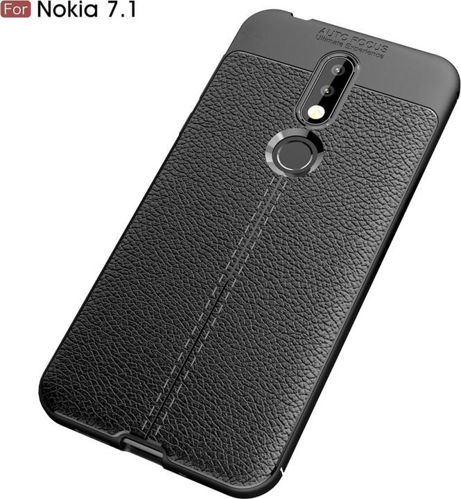 Produktbild Screenguard Nokia 7.1 Hülle Leather Design TPU Cover (Nokia 7.1)