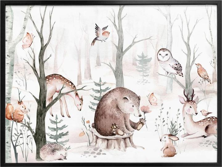 Image du produit Trenddeko Amis des animaux dans la forêt (40 x 30 cm)