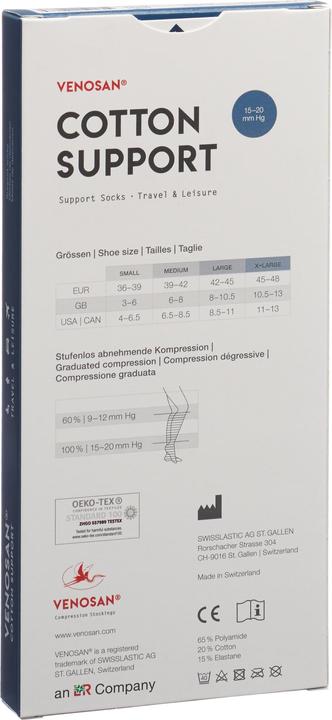Image du produit Venosan COTTON SUPPORT Socks A-D M black (M)