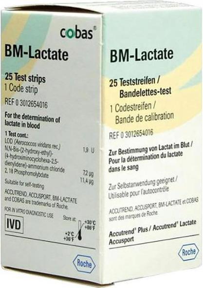 Actual product image Roche Cobas Accutrend Lactate Test Strips, 25 pcs. (25 x)