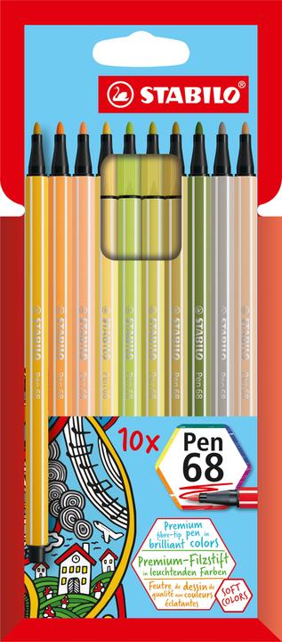Produktbild STABILO Pen 68 Premium-Filzstift (Mehrfarbig, Multicolor, 10 x)