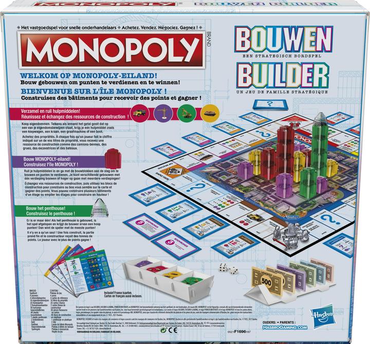 Produktbild Hasbro Gaming Monopoly Bauen - Belgische Edition Brettspiel Strategiespiel Familienspiel Spiele für Kinder Tolles (Französisch, Niederländisch)