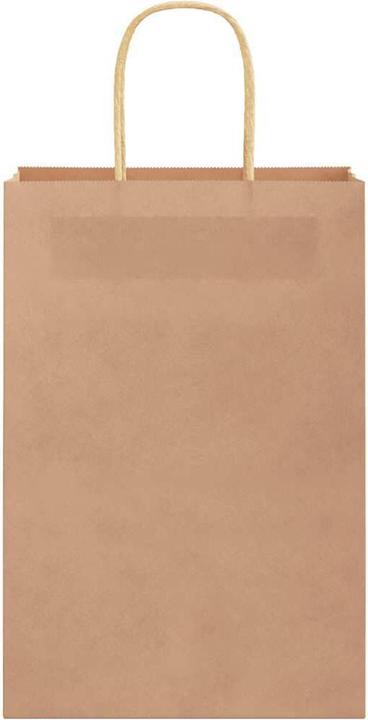 Produktbild VidaXL Kraftpapiertüten 50 Stk. mit Henkel Braun 22x11x31 cm Papiertüte (Geschenktüte, 50 x)
