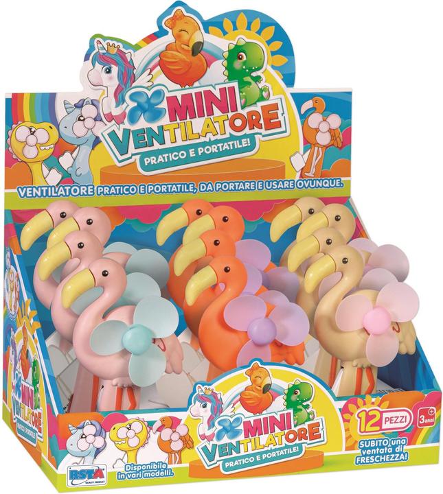 Produktbild Rs Toys Mini Ventilatore Fenicottero 3 Colori Ass. In Display 12 Pz