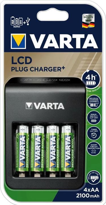 Actual product image Varta Charger LCD Plug Charger+ incl. 4xAA (1 pcs., AAA)