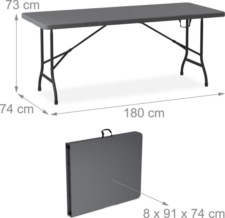 Image du produit Relaxdays Table-jardin-et-bancs (180 cm)