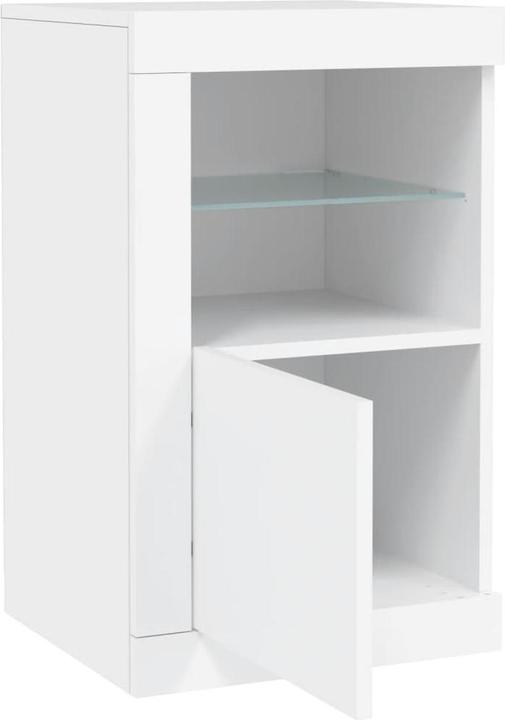 Produktbild VidaXL Beistellschrank mit LED-Leuchten Weiss (41 x 37 x 67 cm)