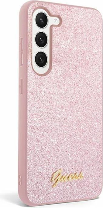 Produktbild Guess Tasche für S24 S921 GUHCS24SHGGSHP Hardcase Glitter Script pink (Samsung Galaxy S24)