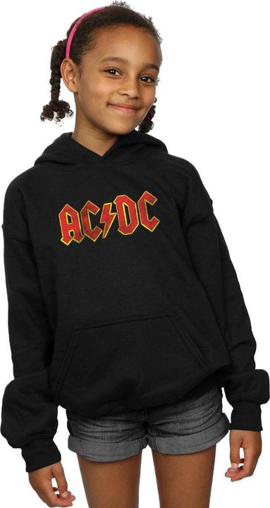 Actual product image AC/DC Girls Distressed Red Logo Hoodie (128)