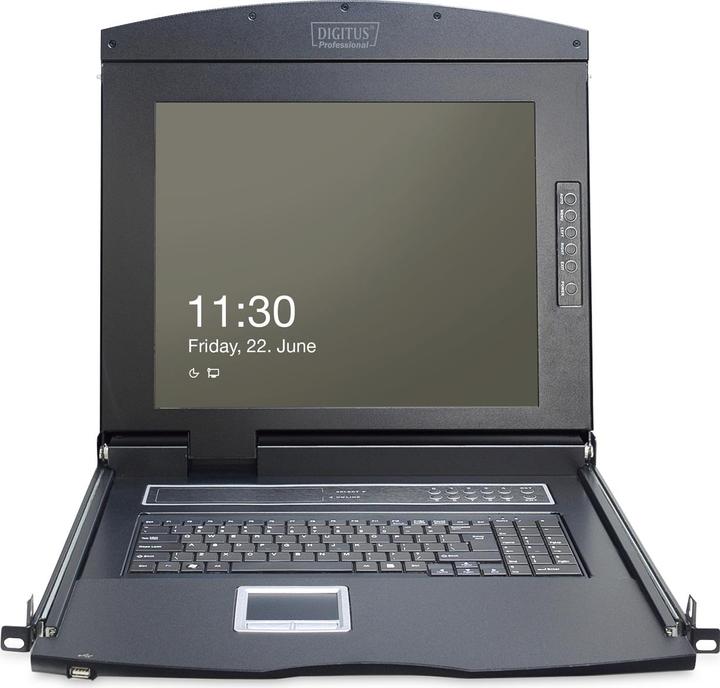 Image du produit Digitus Console modulaire avec 43,2cm 17 pouces TFT sans clavier sans module KVM RAL 9005 - noir