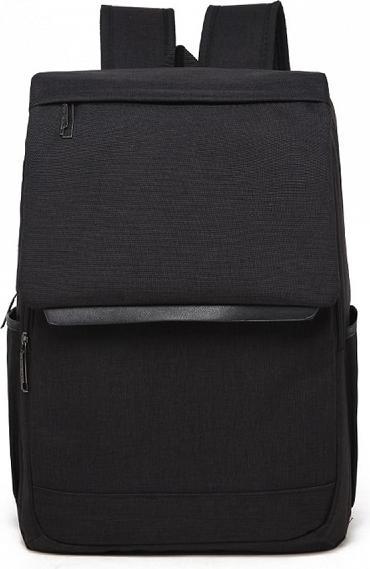Produktbild JTI Moderner Rucksack aus Canvas mit Deckel - Schwarz