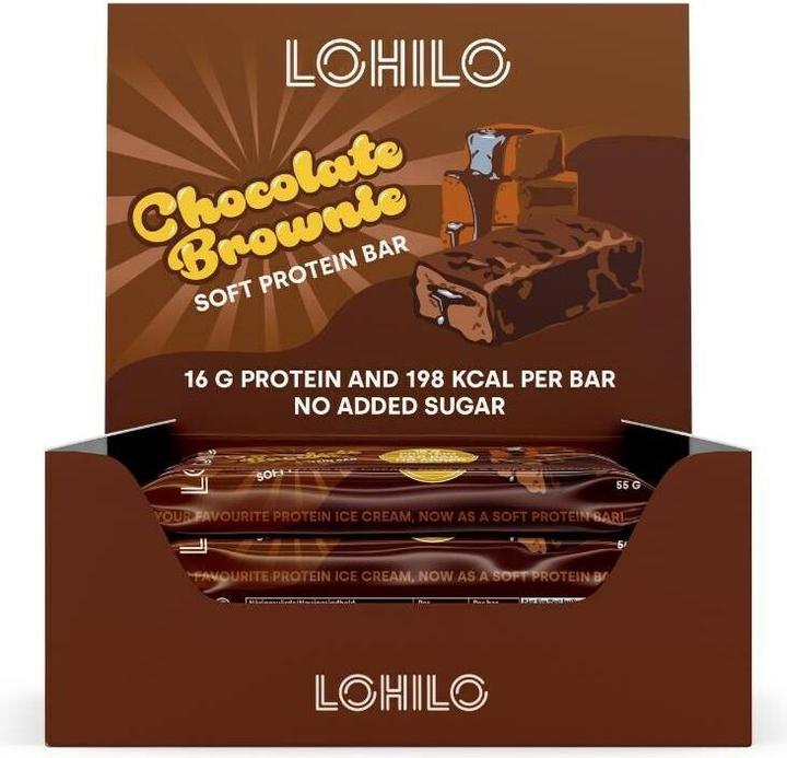 Actual product image Lohilo High protein soft core brownie bar, 12 x (Brownie, 12 pcs., 55 g)