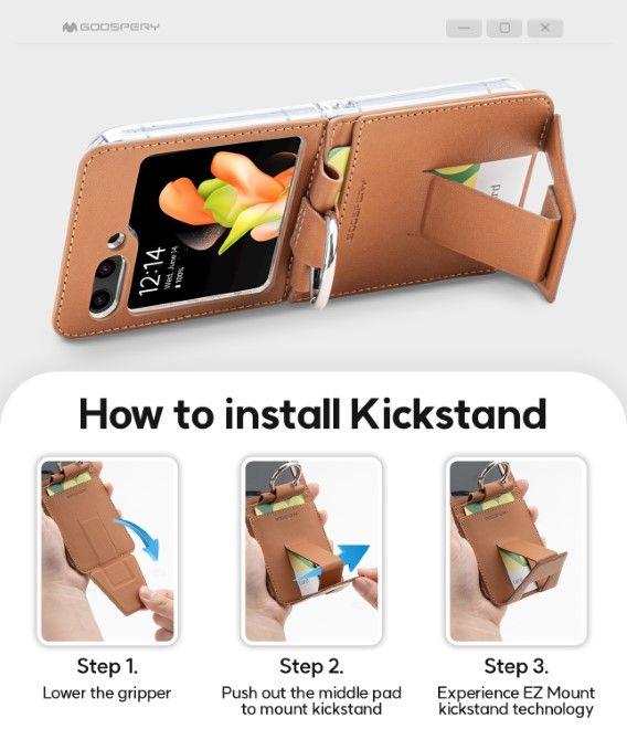 Actual product image Goospery Easy Standing Diary Series Cover (Samsung Galaxy Z Flip6)