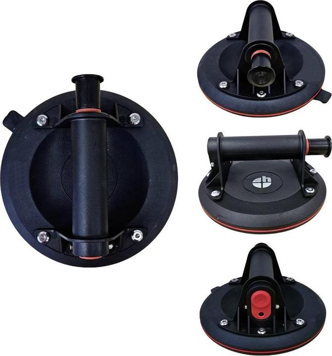 Actual product image Heicko P612 1-head suction lifter with built-in vacuum pump and vacuum indicator incl. (140 kg)
