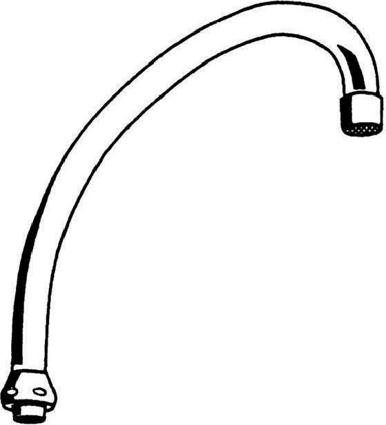 Produktbild Grohe Rohrauslauf 5 Stück Ausladung 185mm chrom