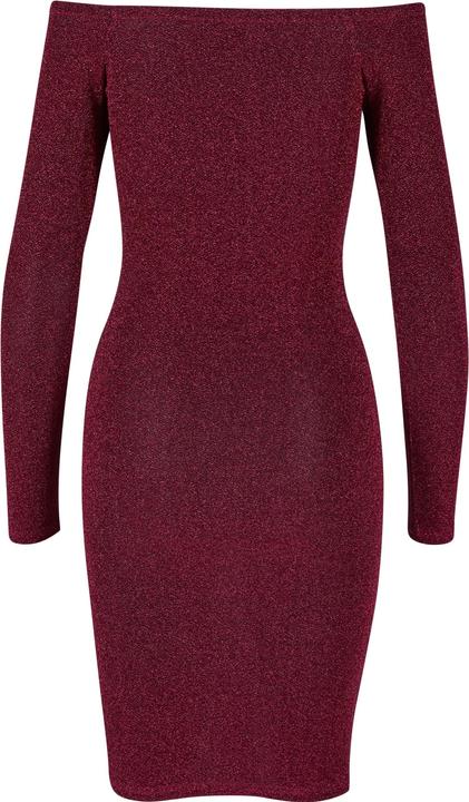 Actual product image Urban Classics Ladies Off Shoulder Longsleeve Glitter Dress - 126795 (L)