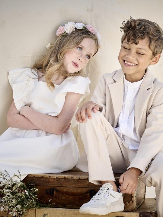 Image du produit Vertbaudet Festliches Mädchen Kleid mit goldenem Gürtel (92)
