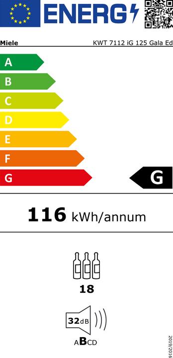 Etichetta energetica Miele KWT 7112 iG 125 Gala Ed