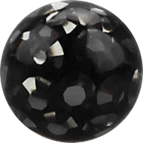 Produktbild Star Piercing Micro Kristall Kugel schwarz Epoxy Schutzschicht (ohne Messing, Chirurgenstahl 316L)