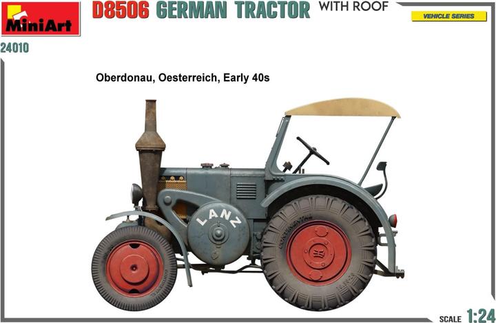 Image du produit 1:24 Tracteur allemand D8506 avec cabine. Toit de cabine