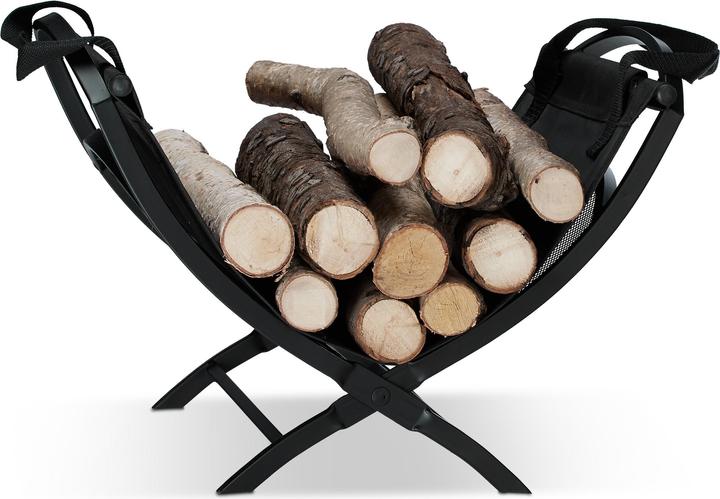 Produktbild Relaxdays Kaminholzkorb (43.5 x 32 x 32 cm)