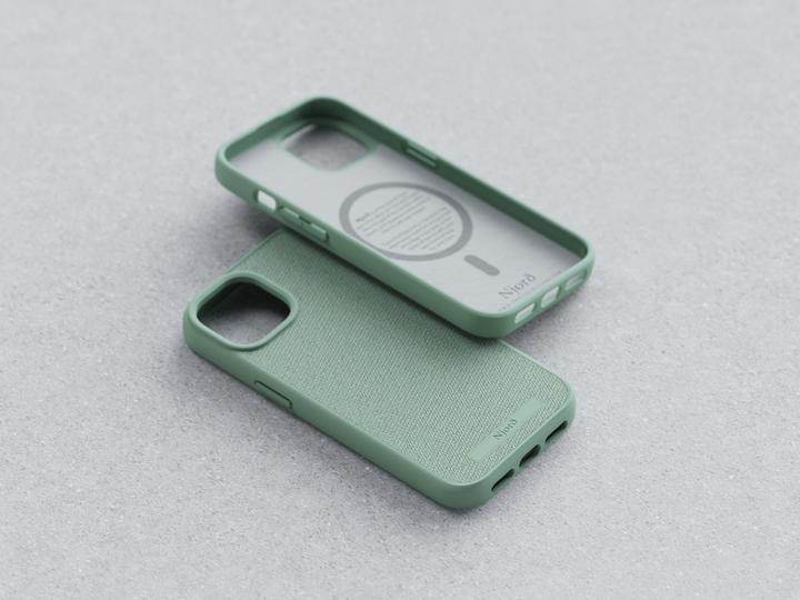Image du produit Njord Étui rigide en tissu MagSafe Turquoise (Apple iPhone 15, Apple iPhone 13, Apple iPhone 14)