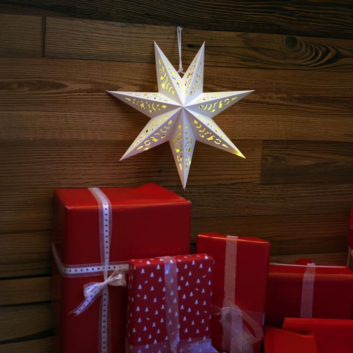 Image du produit Hermex LED Étoile de Noël Étoile lumineuse Hanging Star Lanterne d'éclairage Étoile pliante
