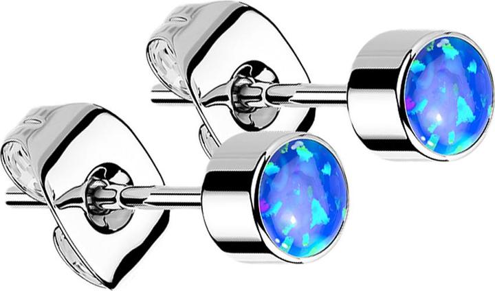 Produktbild Star Piercing Micro Threadless Labret silber mit Kugel Opal pink gefasst (Titan G23ohne Messing, ohne MessingTitan G23)