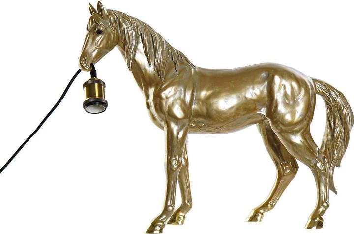 Actual product image DKD Home Decor Desk lamp Resin 25W 220 V Golden Horse (59.5 x 16.5 x 47 cm)
