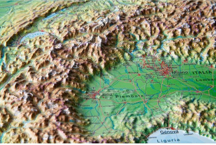 Produktbild 3D Reliefkarte Alpen