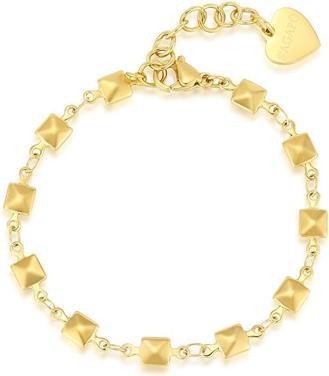 Sagapo S'Agapo Elegant Gold-Plated Chunky Bracelet Shk32