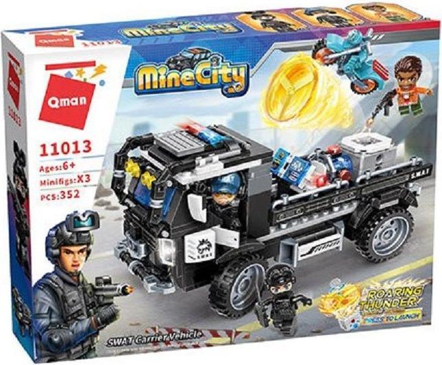 Produktbild Qman Bricks Mine City 11013 352 pieces Police SWAT Carrier Vehicle 6+ Years