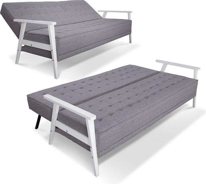 Actual product image VitaliSpa Sofa Dion, Grey, 202 cm with folding function