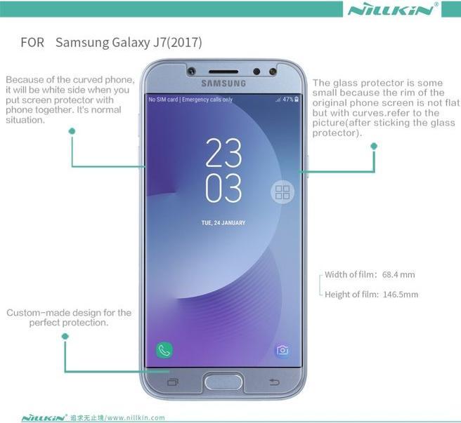 Actual product image Nillkin Super Clear Series (1 Piece, Samsung Galaxy J7 2017)