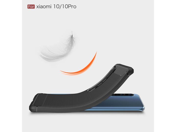 Produktbild Screenguard Xiaomi Mi 10 Hülle Carbon Brushed Soft TPU (Xiaomi Mi 10)