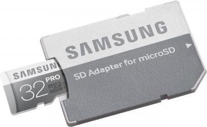 Productafbeelding Samsung PRO 32GB micro SDHC kaart (SD adapter) (microSDHC, UHS-I)