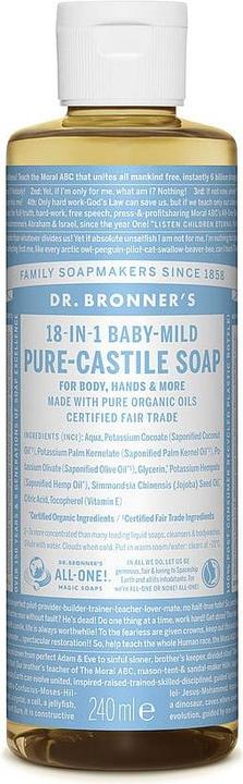 Actual product image Dr. Bronner's Neutral Liquid Soap 240ml (Liquid soap, 240 ml)