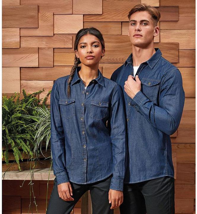 Immagine prodotto Premier Camicia a maniche lunghe con cuciture in denim (3XL)