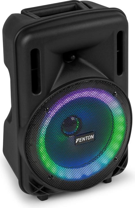 Image du produit Fenton Speaker Bluetooth - FT08LED MK2 karaoke box met LEDâ€™s, accu en microfoon - Voor (Actif)