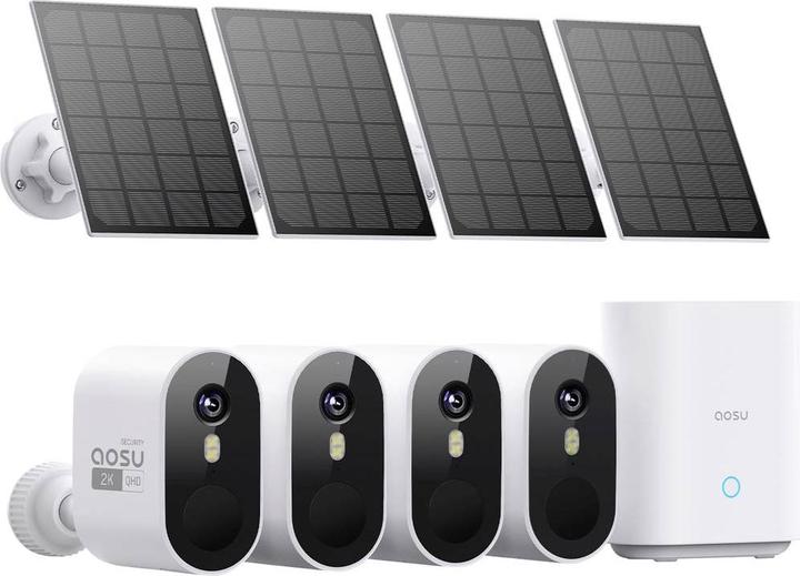 Aosu C7P-4H C7P0.WAEU04000 WLAN IP surveillance camera set 2048 x 1536 pixels (2048 x 1536 pixels)