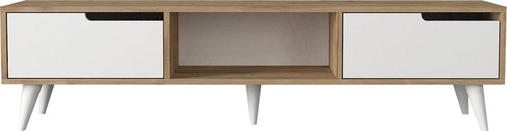 Produktbild En.Casa Fernsehschrank Kullila 160x35x40 cm Eicheoptik/Weiss (160 x 35 x 40 cm)