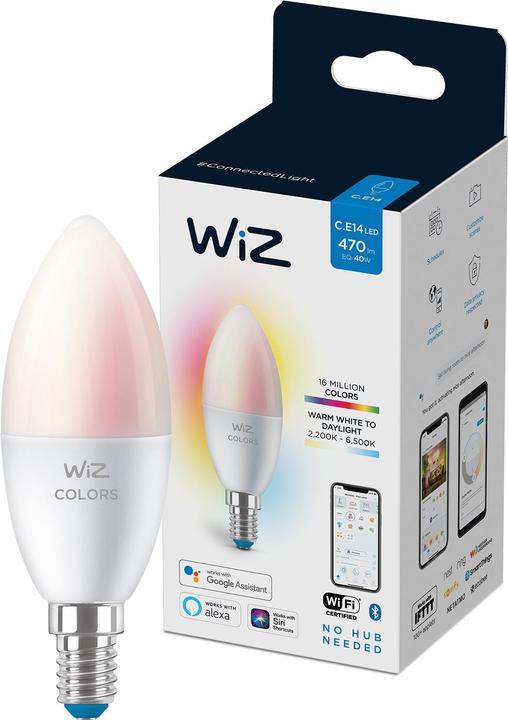 Productafbeelding WiZ Lamp 40W E14 Kaarsvorm (E14, 4.80 W, 470 lm, 1 x, F)