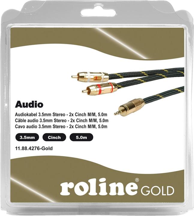 Image du produit Roline GOLD Audio 3.5mm - 2x Cinch (5 m, Jack 3,5 mm (AUX), RCA)