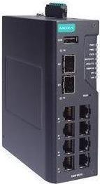 Actual product image Moxa EDR-8010-VPN-2GSFP - 8 FE copper and 2 GbE SFP multiport industrial router with firewallNATVPN