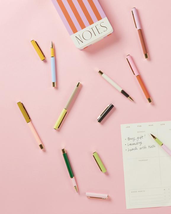 Produktbild Designworks Colour Block Pens - Red Orange & Emerald (Set Of 2) (Mehrfarbig, 2 x)