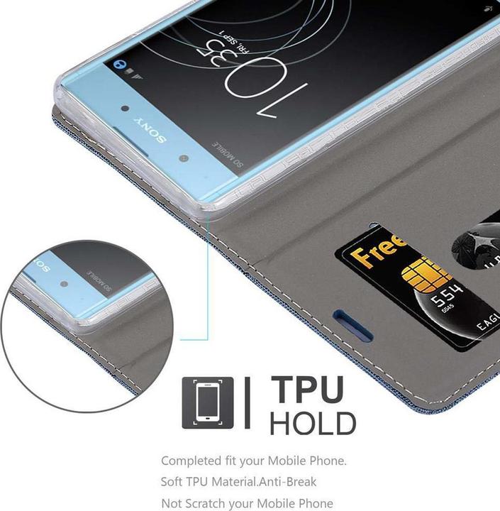 Produktbild Cadorabo Book Jeans Optik Cover (Sony Xperia XA1 Plus)
