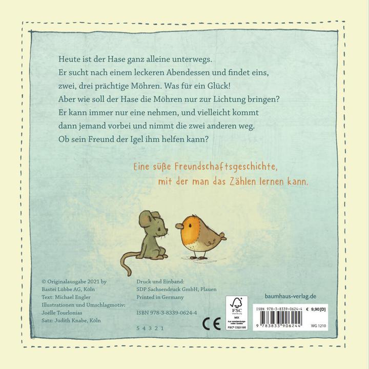 Produktbild Hase, Igel und 1, 2, 3 Möhren (Pappbilderbuch) (Deutsch, Michael Engler, 2021)