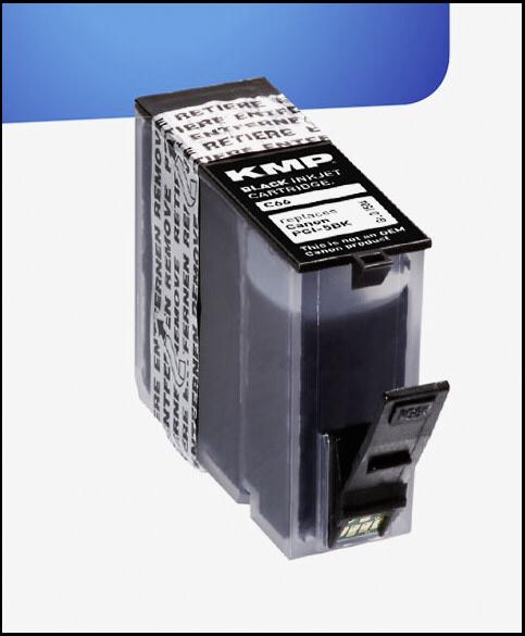 Actual product image KMP C66 Ink Cartridge compatible with Canon PGI-5 BK (FC)