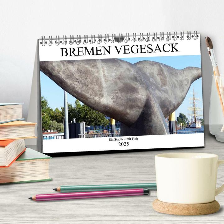 Produktbild Bremen Vegesack - Ein Stadtteil mit Flair (Tischkalender 2025 DIN A5 quer), Monatskalender (A5, Deutsch)